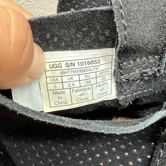 Women UGG Classic Unlined Mini Perf Boot 1016852 Black  UGG Australia Women’s Black Classic Unlined Mini Perforated Boots1016852 5